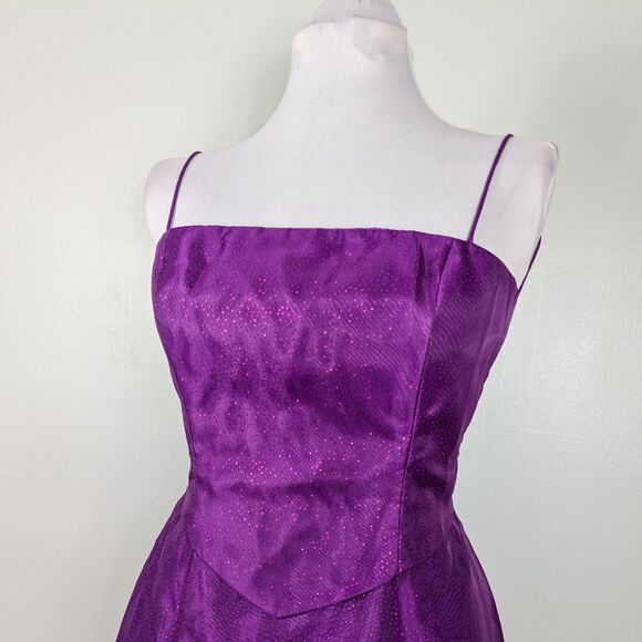 Vintage Morgan Co Prom Dress Maxi Gown 10 Purple Y2K Fairy Princess Goth Ball - Picture 3 of 10